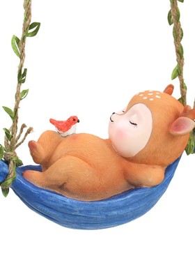 可爱小鹿挂件户外庭院花园林别墅布景观吊件阳台动物装饰摆件礼物