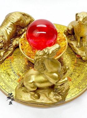 铜聚财阵招财，三合一六合一生肖，葫芦罗盘，皮绣，金蟾蜍，龙，