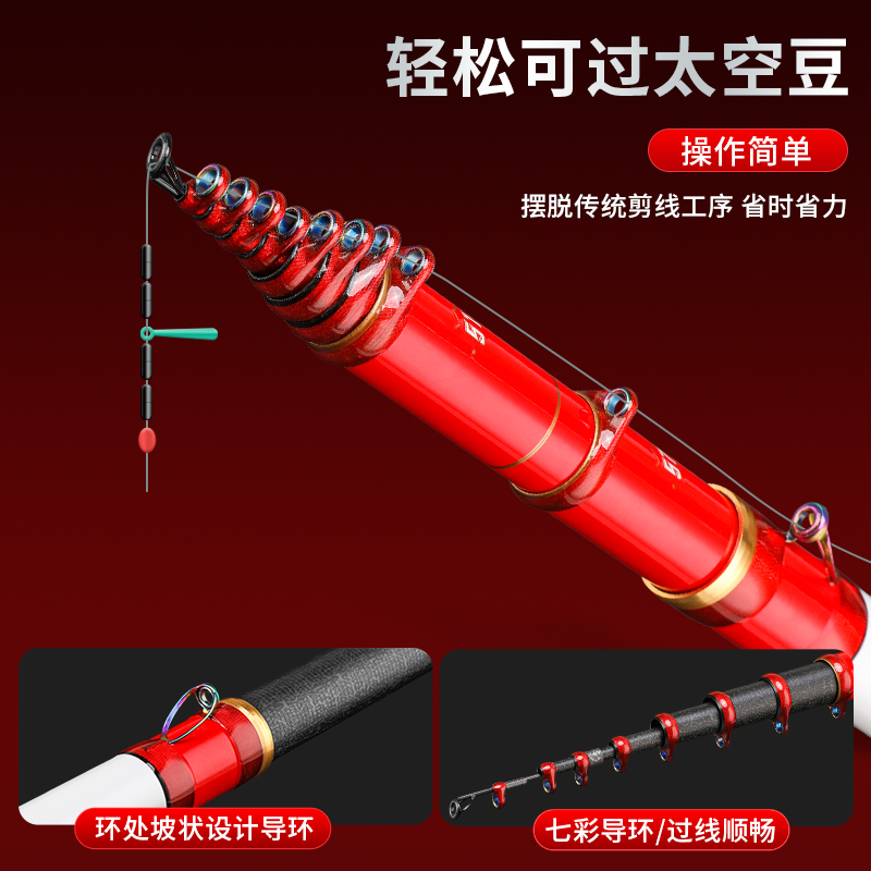 新款前打竿谷麦鱼竿超轻超硬19调谷麦逗钓专用杆V十大名牌前打杆 - 图0