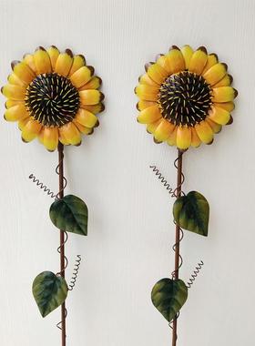 户外美式花园别墅插杆太阳花地插牌农家乐庭院景观装饰向日葵插件