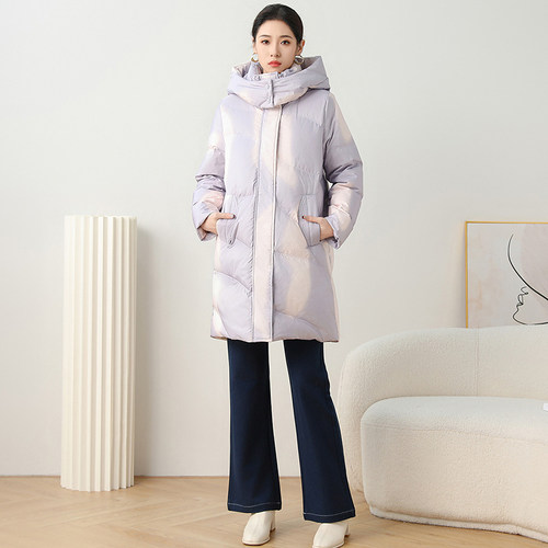 SMEN诗萌防寒撞色羽绒服女2025冬连帽休闲厚款保暖女式面包服外套 - 图3