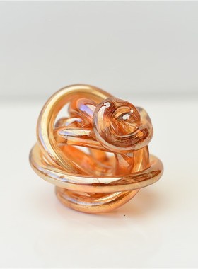 每周一三五10点上新/时尚现代彩色玻璃麻团摆件办公室桌面装饰品