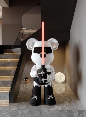 光剑暴力熊大型落地摆件轻奢高档客厅台球厅玩偶潮玩手办大装饰品