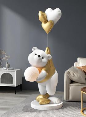 熊客厅大型落地摆件家居饰品电视柜沙发旁摆设灯软装乔迁新居礼品