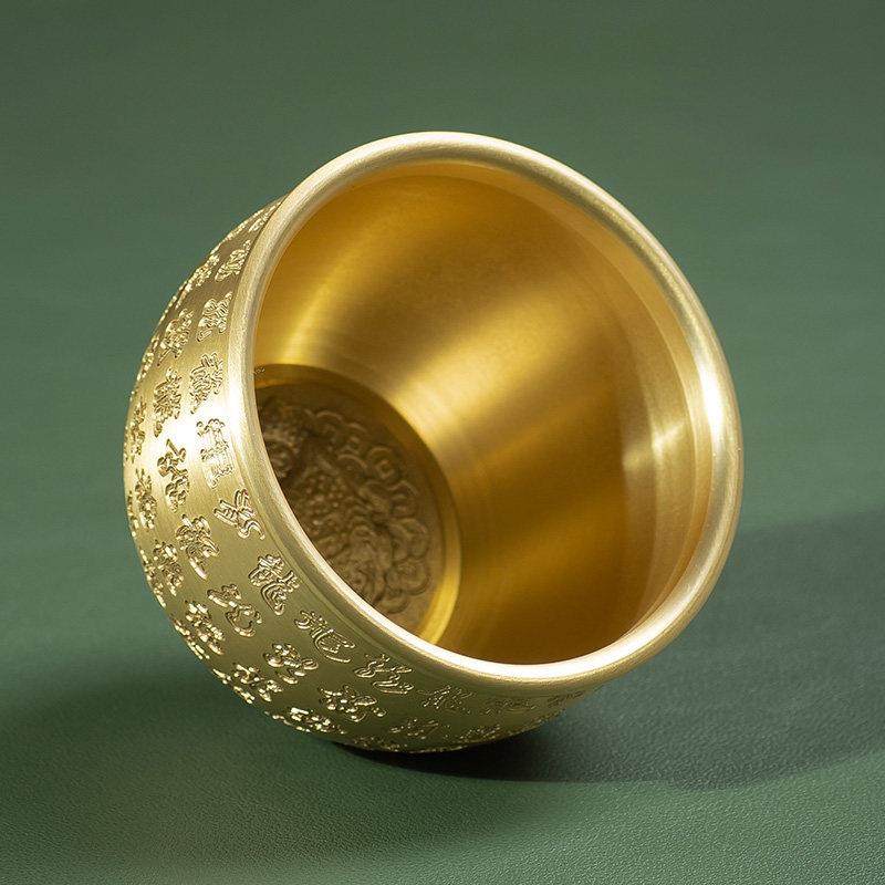 黄铜米缸摆件财缸百龙福缸香炉烟灰缸客厅桌面装饰品聚宝盆存钱罐,淘宝优惠券,粉丝福利购,淘宝优惠卷