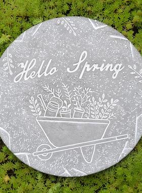 户外别墅草坪垫脚石脚踏板踏脚水泥脚踏石花园庭院装饰摆件