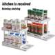 Kitchen pull-out storage artifact desktop cosmetics seasoning bottle storage rack kitchen multi-function rotary storage rack