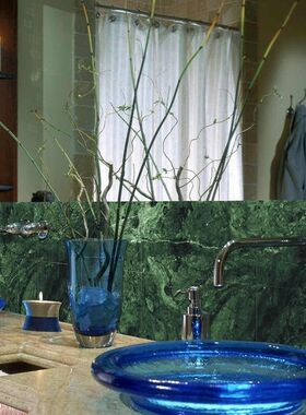 仿大理石纹绿色水晶膜地板楼梯柜子瓷砖贴家居遮丑装饰画自粘防水