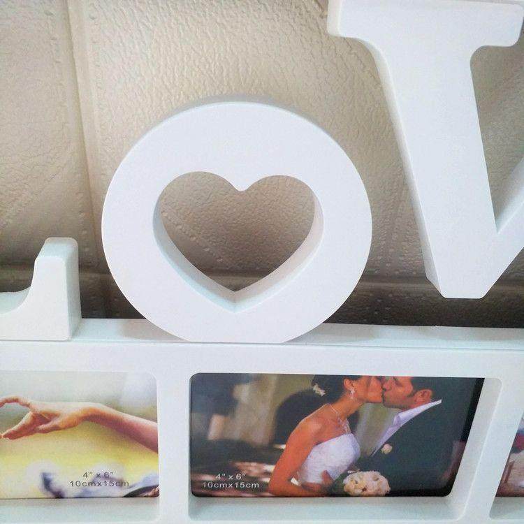 跨境塑料相框6寸7寸love10孔PVC相框创意组合挂墙相框一件,淘宝优惠券,粉丝福利购,淘宝优惠卷