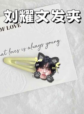 刘耀文可爱发夹明星卡通ins应援少女夹子学生头饰发饰bb夹小清新