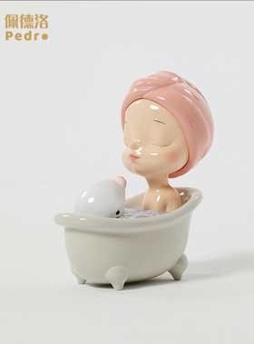 蓝色蜗牛迷你款艺术家周双桌面摆件礼盒创意礼物设计小雕塑装饰品