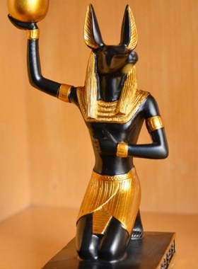 阿努比斯狗神摆件书房客厅桌面摆饰创意家居古埃及礼品橱窗装饰品