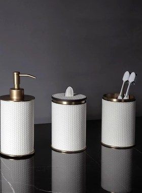 现代简约轻奢编织皮金属方形托盘客厅茶几收纳盘样板房装饰品摆件