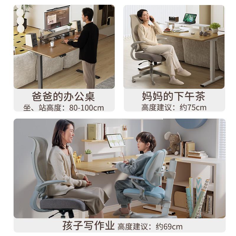 乐歌E5X实木白蜡木智能电动升降桌居家办公电脑桌学习桌实木书桌 - 图2