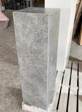 岩板哑光灰色大理石底座 摆件装饰品落地展台装饰台 现代简约方台