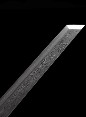 简装唐横刀千层花纹钢一体手工