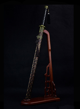 唐横刀青梅剑一体锻打高锰钢影视