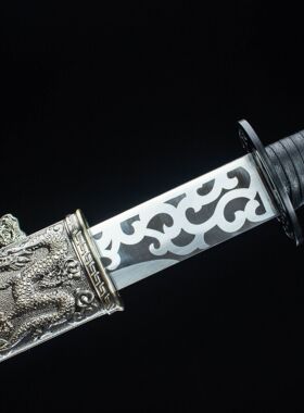 龙泉市刀剑高锰钢一体墨龙唐横刀