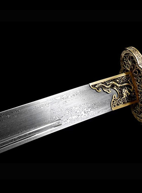 龙泉市刀剑牛尾刀花纹钢戚家刀