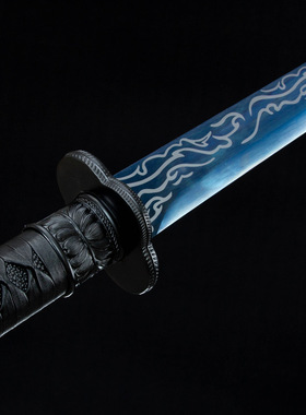 龙泉市刀剑一体高锰钢烤蓝唐横刀