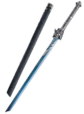 龙泉市刀剑高锰钢烤蓝一体唐横刀