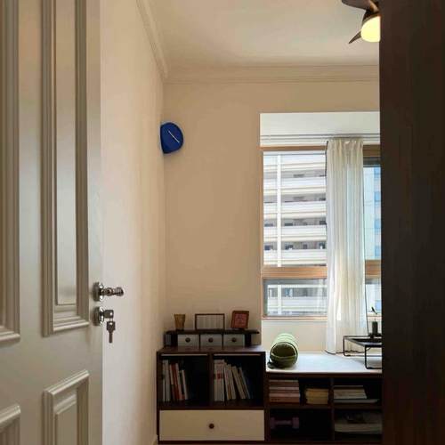 免打孔墙角钟表客厅简约现代ins科技艺术装饰遮孔挂钟高级感静音 - 图2