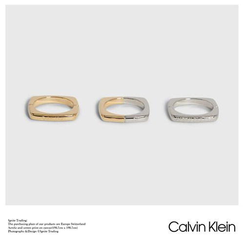 RING - 2024 Calvin Klein Bold Metals 35000512 - CK三件套戒指 - 图1