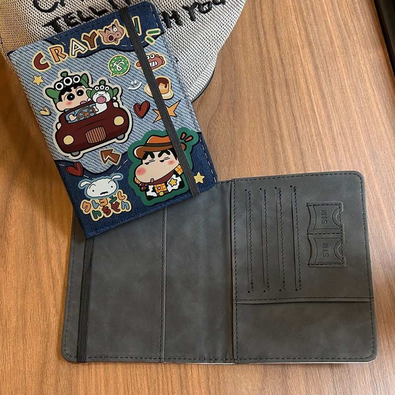 旅游复古牛仔卡通护照夹证件包保护套多功能卡包出国旅行便携皮质,淘宝优惠券,粉丝福利购,淘宝优惠卷