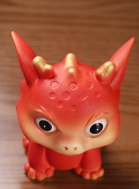 东方泥土《火旺龙》陶瓷香薰车载可爱国潮摆件家居办公室桌面装饰