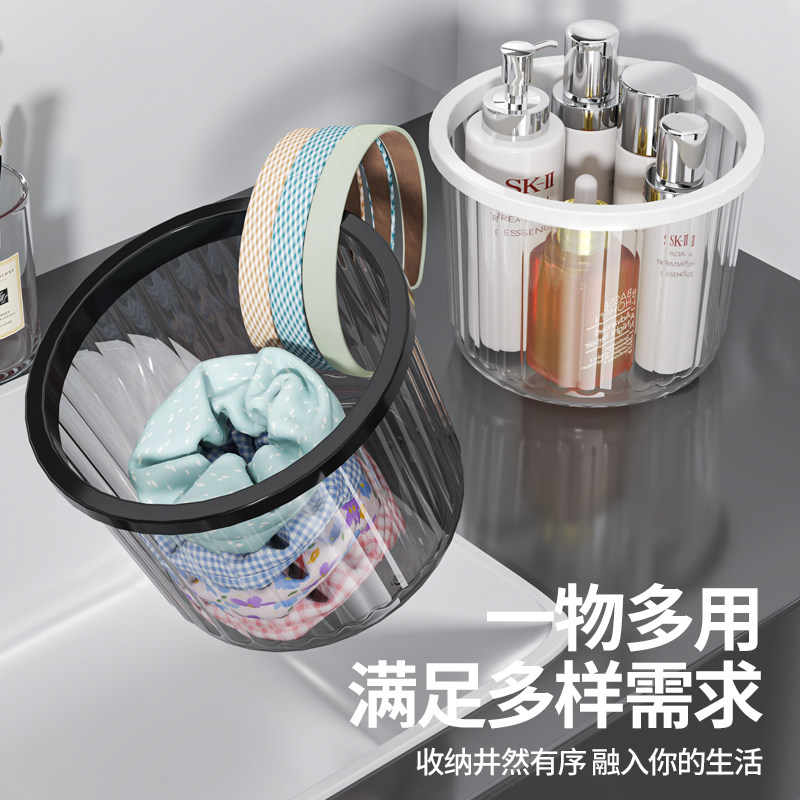 透明大容量收纳桶家用懒人免手洗大口径垃圾筒办公室桌面垃圾桶,淘宝优惠券,粉丝福利购,淘宝优惠卷