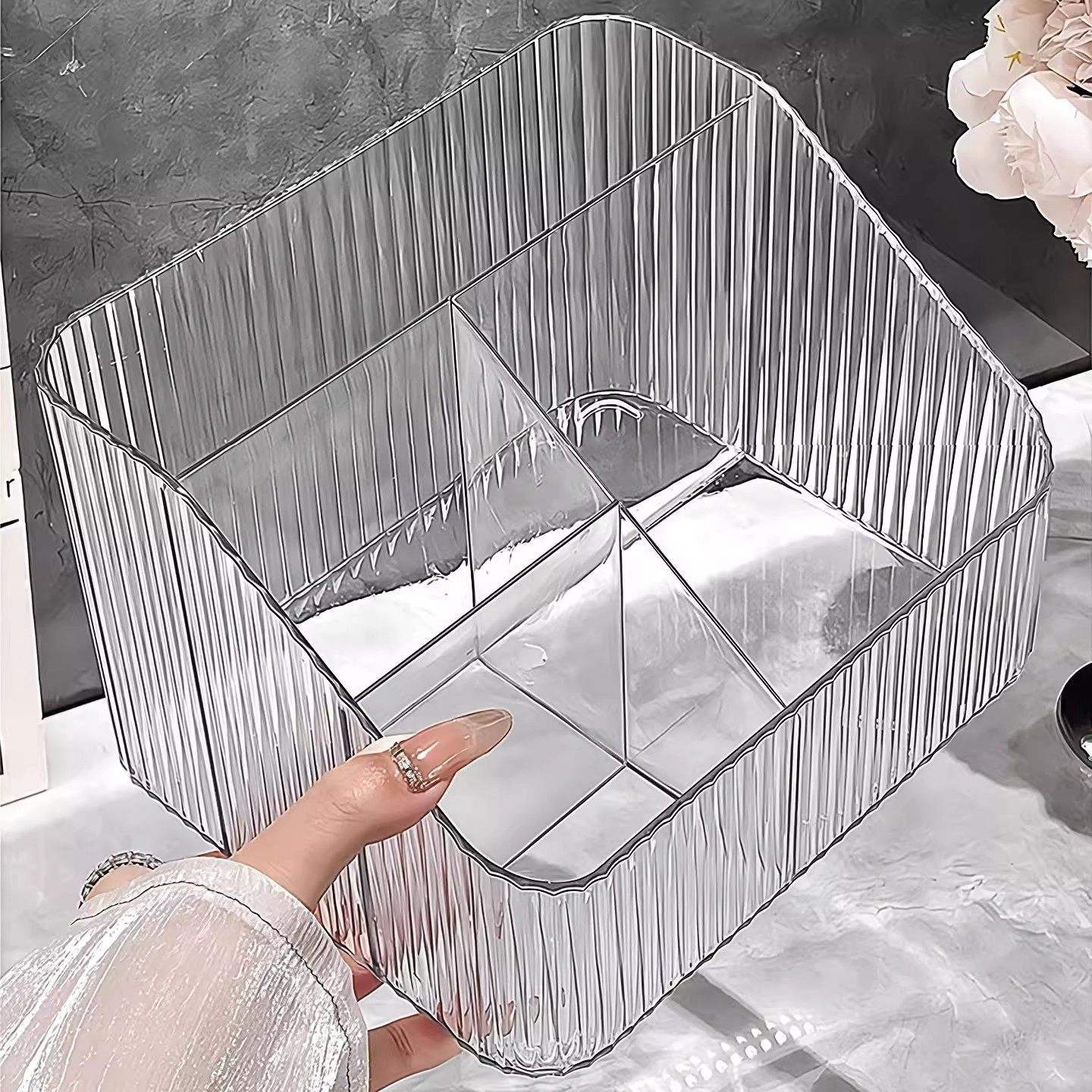 化妆品收纳盒学生宿舍护肤品口红刷子分格收纳神器桌面置物架,淘宝优惠券,粉丝福利购,淘宝优惠卷