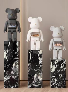 岩板花架大理石头花瓶摆件底座酒店大堂电梯口别墅客厅玄关增高台