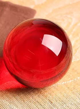 大号转运鸿运珠祝福摆件开业乔迁鸿运当头红色水晶球百福黄铜米缸