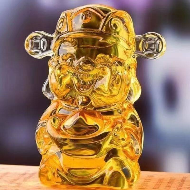 琉璃黄水晶小财神爷摆件聚宝盆招财店铺开业家用办公室桌面装饰品,淘宝优惠券,粉丝福利购,淘宝优惠卷