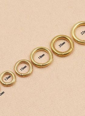 多用黄铜活口挂环 文玩开口弹簧圈 手作diy开口圈环配饰