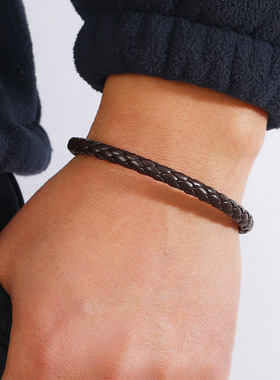 跨境热销配饰个性简约PU编织皮革手链手饰韩版休闲百搭学生饰品