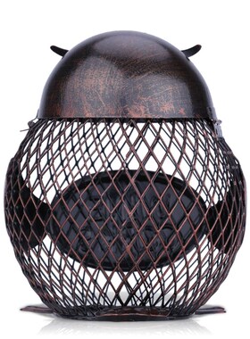 TOOARTS猫头鹰瓶塞罐工艺品创意家居装饰工艺品样板房客厅摆件