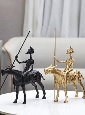 现代创意艺术人物雕塑摆件样板间酒店民宿家居客厅玄关桌面装饰品