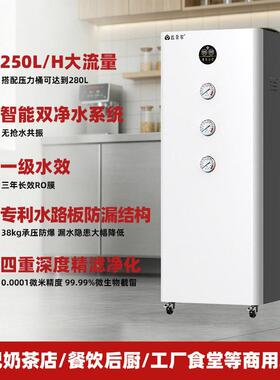 1600G智能商用净水机250L大流量纯水机集成水路双出水反渗透净水
