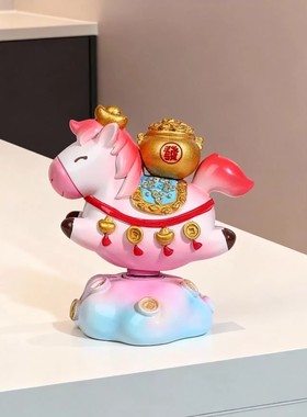 新年装饰小马摆件2026马年过年春节装饰氛围布置客厅玄关桌面摆件