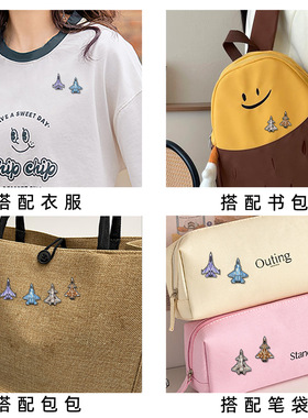 歼20飞机模型胸针学生飞行梦想书包金属徽章纪念品收藏周边配饰品