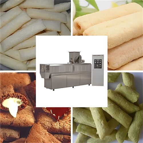 米果膨化机  夹芯米果生产线 夹心米饼膨化机 食品夹心机 膨化机 - 图2