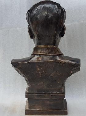 大号纯铜刘少奇铜像铜雕五大伟人半身像铜器家居饰品人物桌面摆件