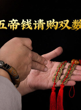 普陀山五帝钱门对门挂件马年