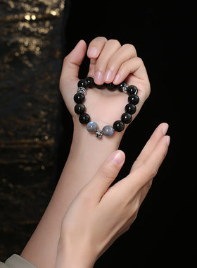 普陀山2026马年天然金曜石手链