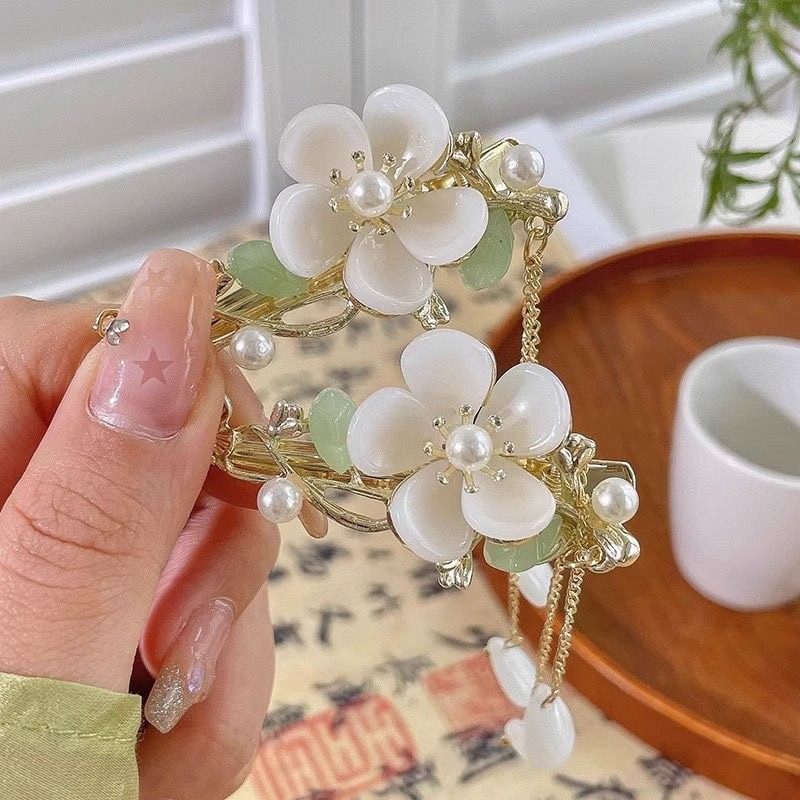 复古鸭嘴夹古风边夹女新中式汉服马面裙感流苏发夹盘发配饰,淘宝优惠券,粉丝福利购,淘宝优惠卷