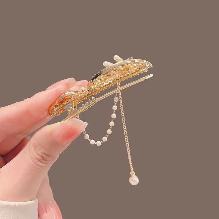 复古鸭嘴夹古风边夹女新中式汉服马面裙感流苏发夹盘发配饰,淘宝优惠券,粉丝福利购,淘宝优惠卷