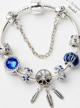 2025年新款创意DIY星空宇航员星月彩虹串珠手链大孔设计个性手饰