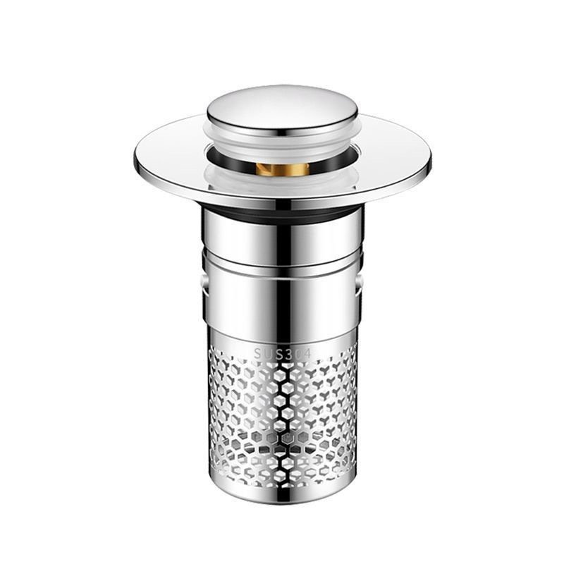 2025新款304不锈钢弹跳防臭洗脸盆下水过滤器自动按压洗手盆塞,淘宝优惠券,粉丝福利购,淘宝优惠卷