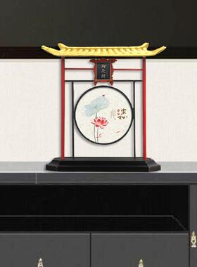 承沁新中式铁艺术摆件个性陶瓷客厅禅意摆饰玄关电视柜博古架装饰